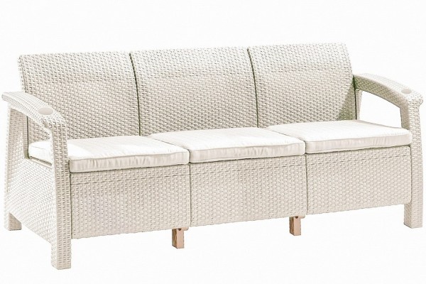 Трёхместный диван  Yalta Sofa 3 Seat белый купить в на Вятских Полянах