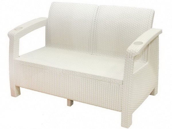 Двухместный диван Yalta Sofa Seаt белый купить в на Вятских Полянах