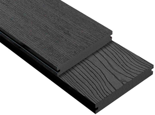 Террасная доска ДПК Outdoor 3D полнотелая STORM/OCEAN BLACK черная купить в на Вятских Полянах