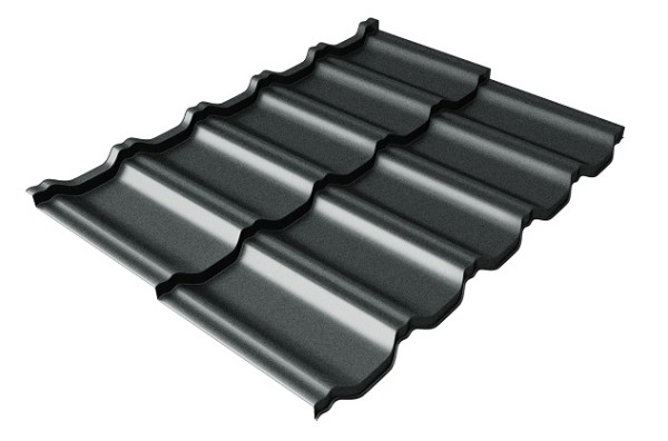 Металлочерепица модульная Квинта Uno Grand Line c 3D резом 0,5 GreenСoat Pural Matt RR2Н3 (RAL 7016 антрацитово-серый) купить в на Вятских Полянах