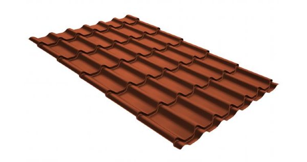 Металлочерепица классик GL 0,5 GreenCoat Pural RR 750 кирпично-красный (RAL 8004 терракота) купить в на Вятских Полянах