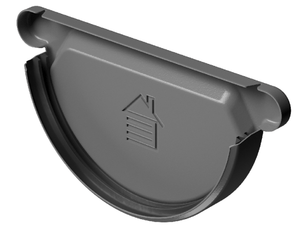 Заглушка желоба D125 Döcke STAL PREMIUM Графит, (RAL 7024) купить в на Вятских Полянах