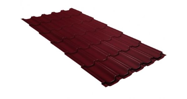 Металлочерепица квинта плюс GL 0,5 Satin RAL 3005 красное вино купить в на Вятских Полянах