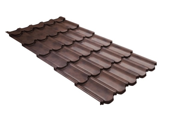 Металлочерепица квинта плюс с  3D резом 0,45 Safari Twincolor Brown купить в на Вятских Полянах