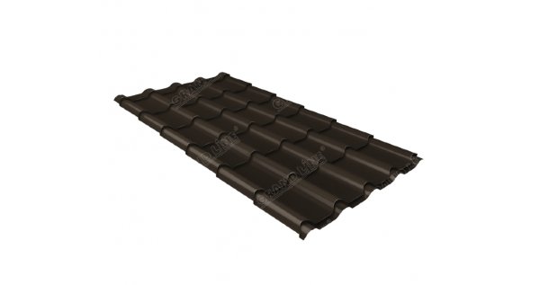 Металлочерепица камея GL 0,5 GreenCoat Pural matt RR 32 темно-коричневый (RAL 8019 серо-коричневый) купить в на Вятских Полянах