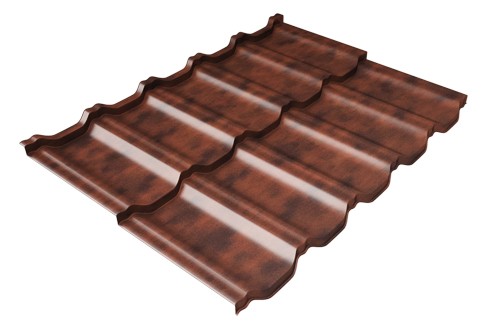 Металлочерепица модульная Квинта Uno Grand Line c 3D резом 0,45 Safari Twincolor Brown купить в на Вятских Полянах