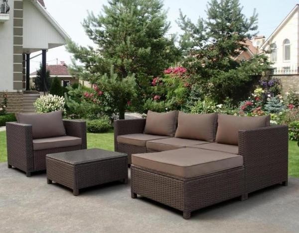 Комплект мебели AFINA плетеной из иск. ротанга YR821A Brown/Beige купить в на Вятских Полянах