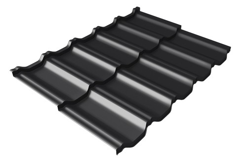 Металлочерепица модульная Квинта Uno Grand Line c 3D резом 0,5 Quarzit lite RAL 9005 черный купить в на Вятских Полянах