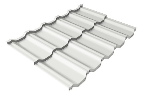 Металлочерепица модульная Квинта Uno Grand Line c 3D резом 0,5 Satin RAL 9003 сигнальный белый купить в на Вятских Полянах