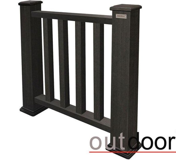 Ограждение из ДПК Outdoor Классик 3D STORM чёрный купить в на Вятских Полянах
