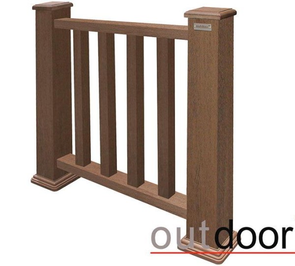 Ограждение из ДПК Outdoor Классик 3D STORM коричневый микс купить в на Вятских Полянах