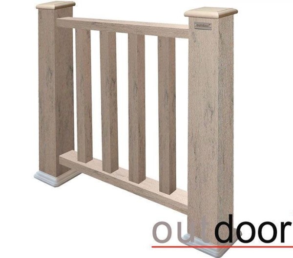 Ограждение из ДПК Outdoor Классик 3D STORM серый микс купить в на Вятских Полянах