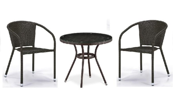 Комплект плетеной мебели AFINA из иск. ротанга Асоль-7 T282ANT/Y137C-W53 Brown 2Pcs купить в на Вятских Полянах
