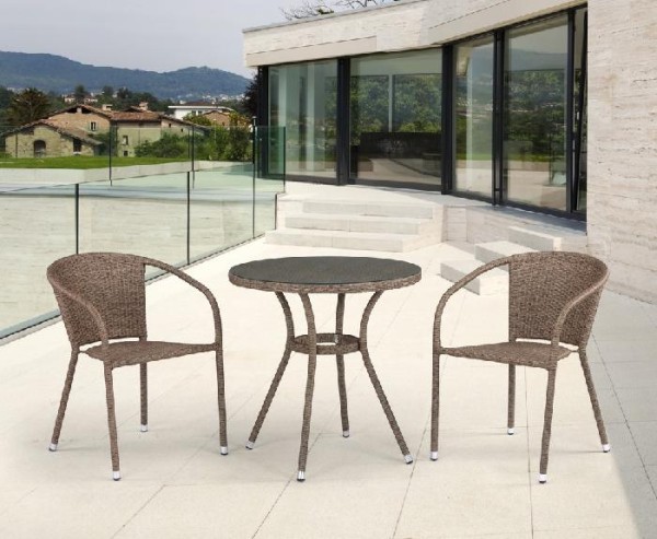 Комплект плетеной мебели AFINA из иск. ротанга T282ANT/Y137C-W56 Light Brown 2Pcs купить в на Вятских Полянах