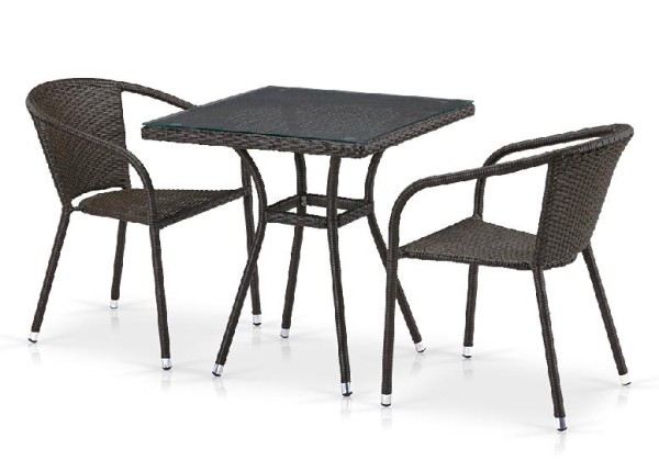Комплект плетеной мебели AFINA из иск. ротанга T282BNT/Y137C-W53 Brown 2Pcs купить в на Вятских Полянах