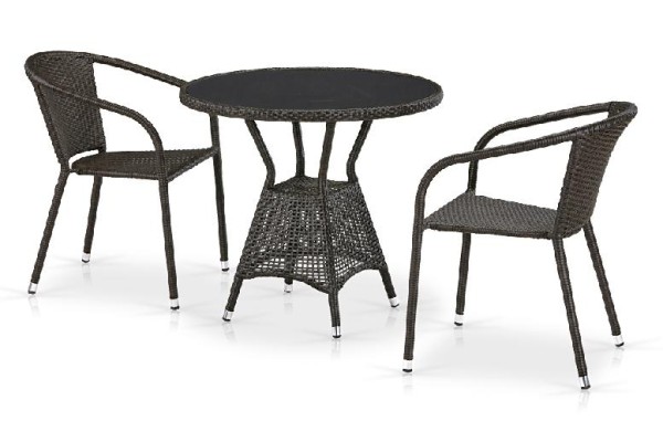 Комплект плетеной мебели AFINA из иск. ротанга T707ANS/Y137C-W53 Brown 2Pcs купить в на Вятских Полянах