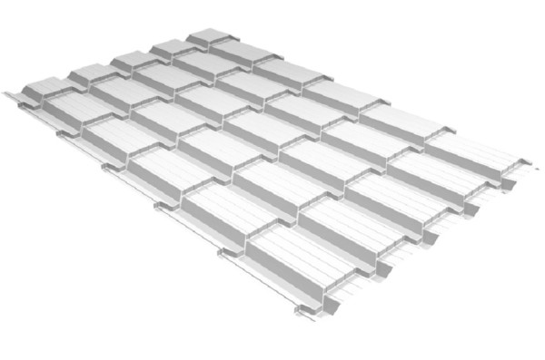 Металлочерепица GL квадро профи 0,5 Satin RAL 9003 сигнальный белый купить в на Вятских Полянах