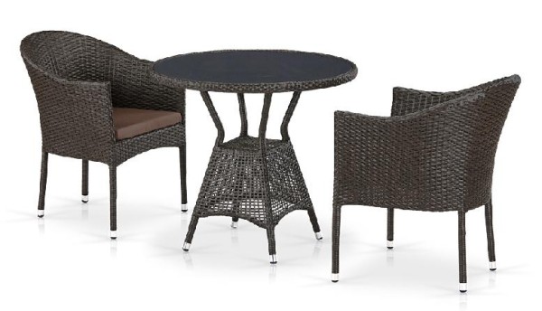 Комплект плетеной мебели AFINA из иск. ротанга T707ANS/Y350-W53 Brown 2Pcs купить в на Вятских Полянах