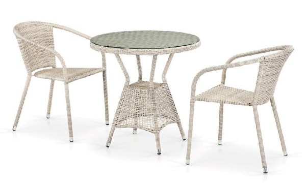Комплект плетеной мебели AFINA из иск. ротанга T705ANT/Y137C-W85 Latte 2Pcs купить в на Вятских Полянах