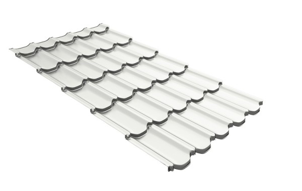 Металлочерепица квинта плюс с 3D резом 0,5 Satin RAL 9003 сигнальный белый купить в на Вятских Полянах